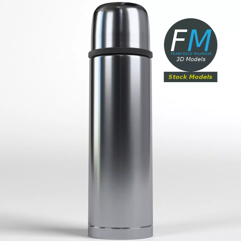 Vacuum flask 3D model_0