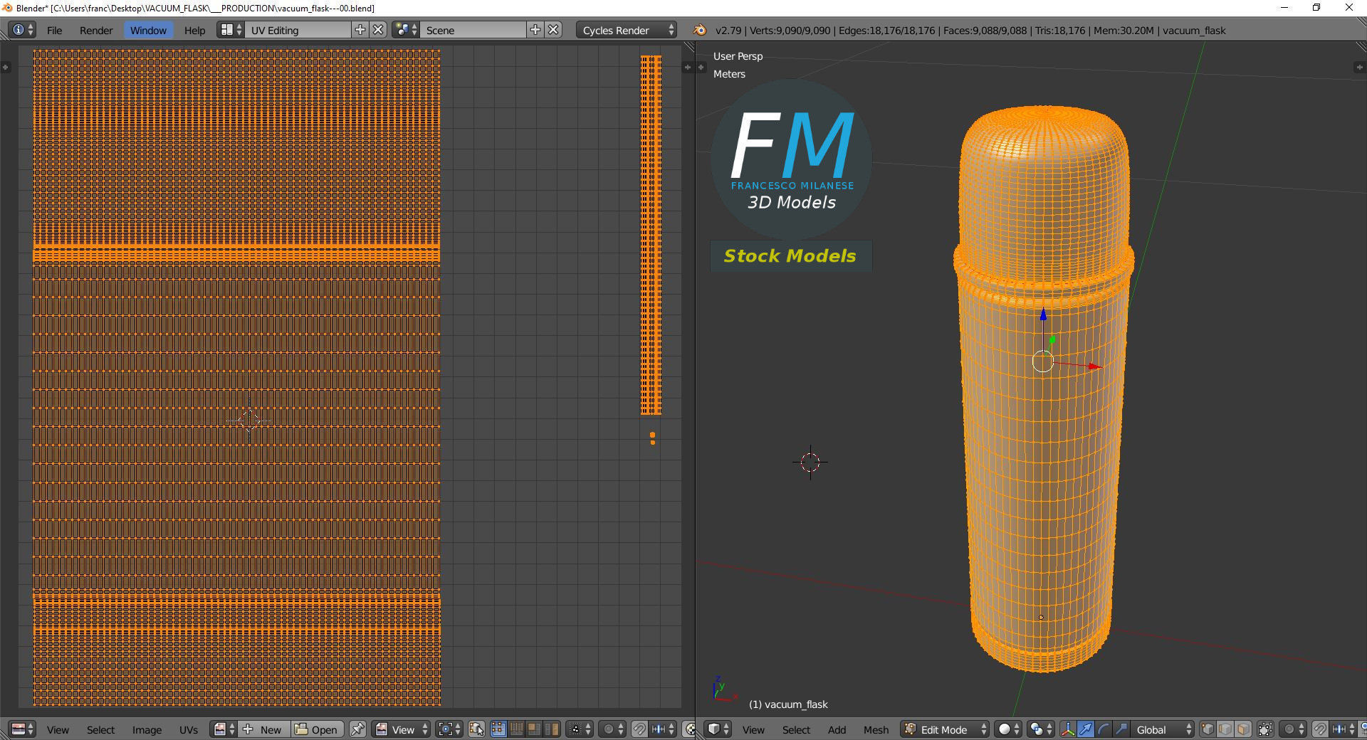 Vacuum flask 3D model_10