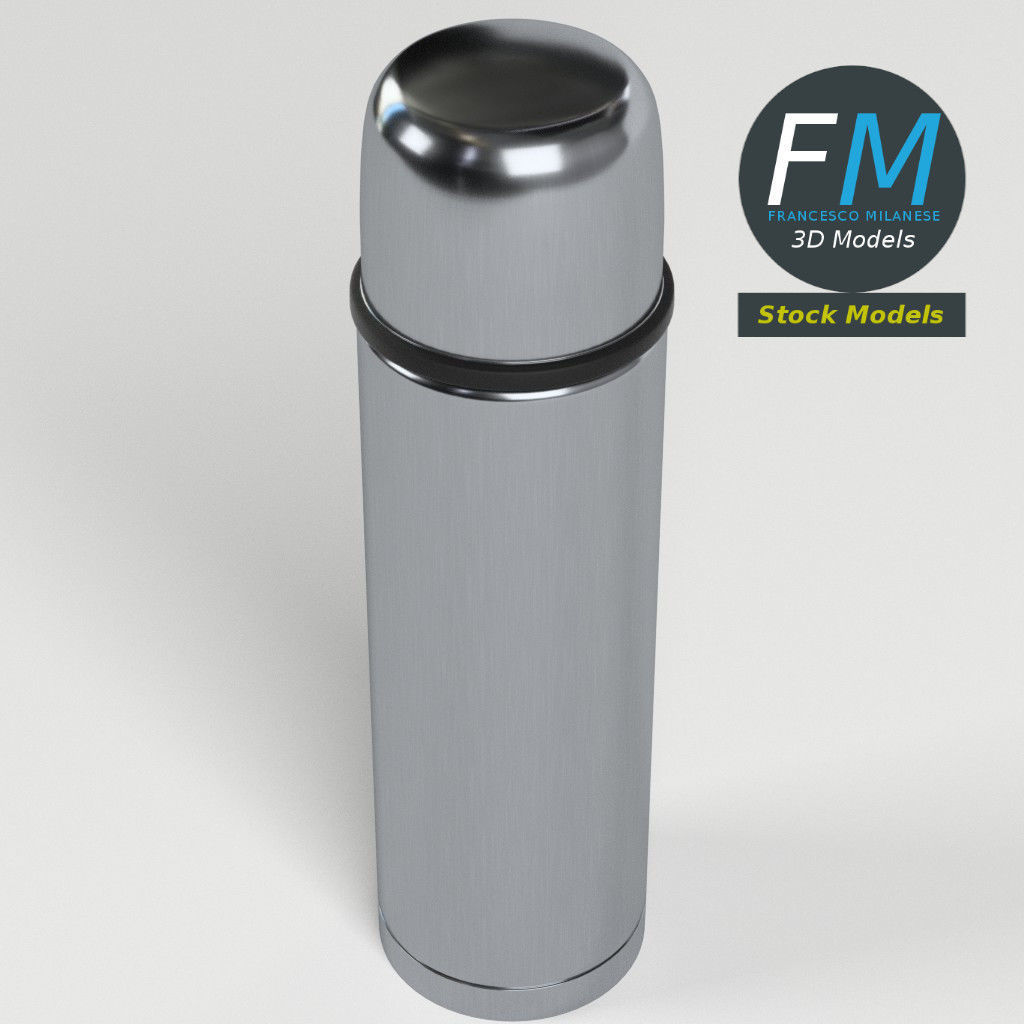 Vacuum flask 3D model_2