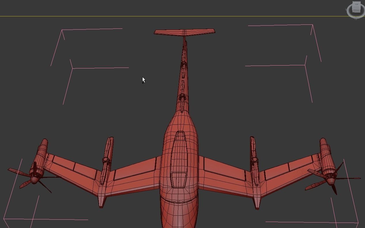 Uber Fly Taxi Drone Vray 3d model 3D model_3