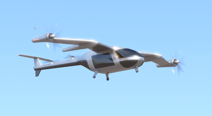 Uber Fly Taxi Drone Vray 3d model 3D model