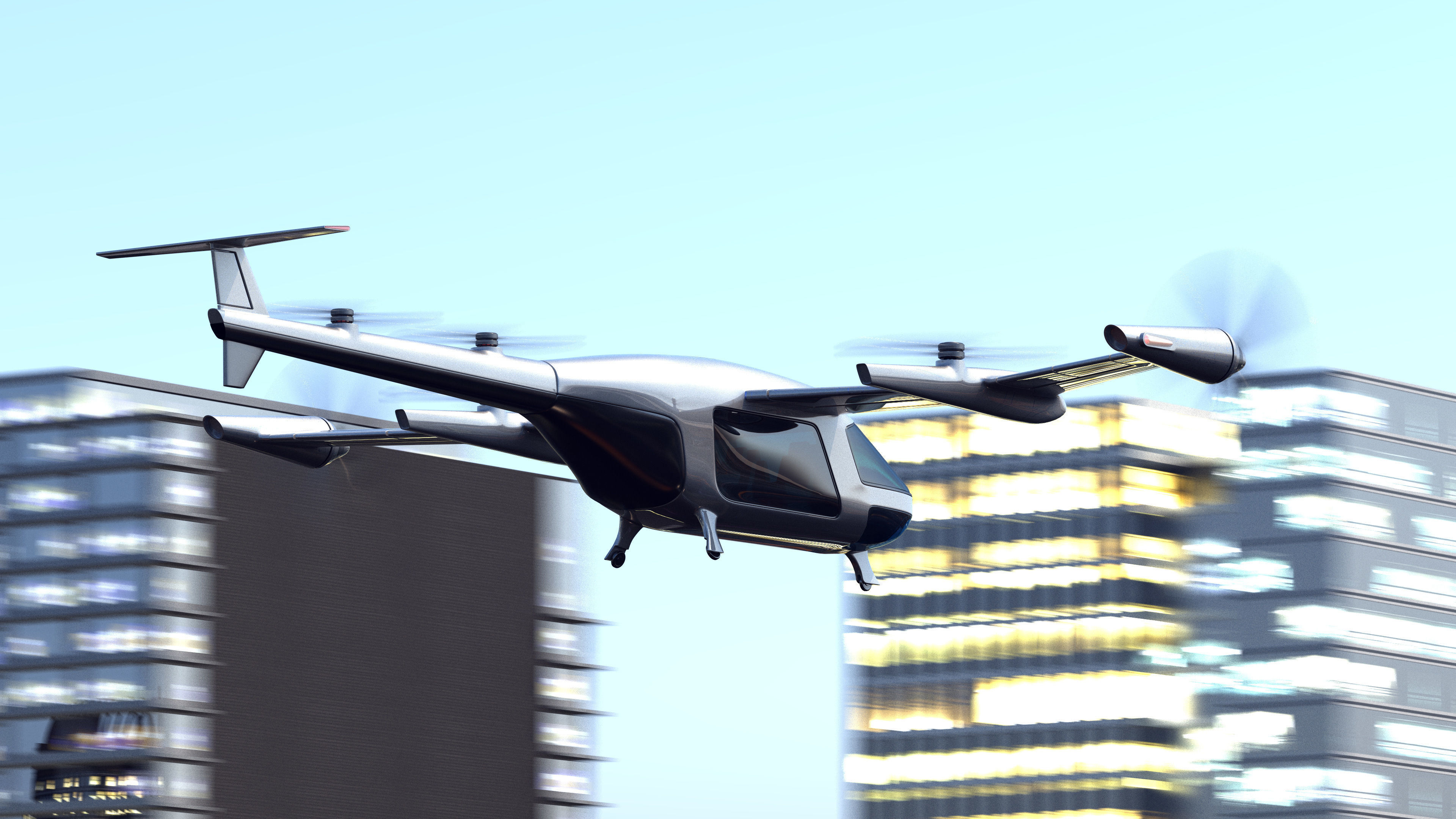 Uber Fly Taxi Drone Vray 3d model 3D model_2