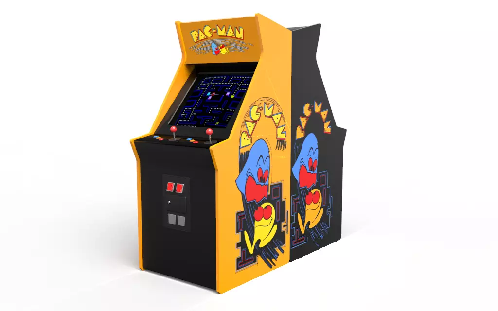 Classic Arcade Game Machines 3D model_0