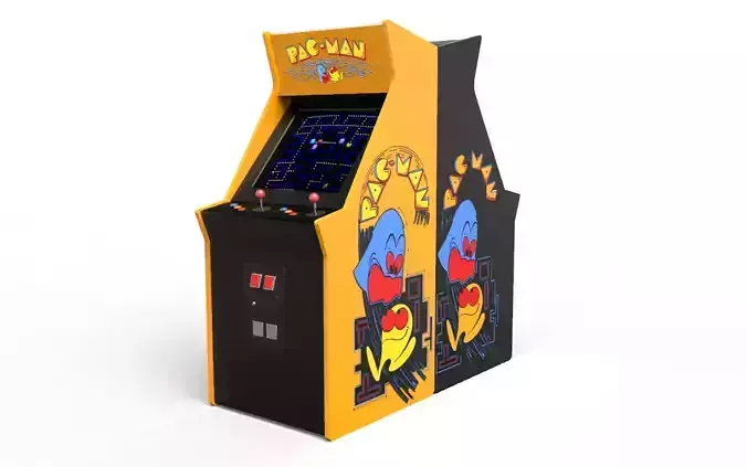 Classic Arcade Game Machines 3D model