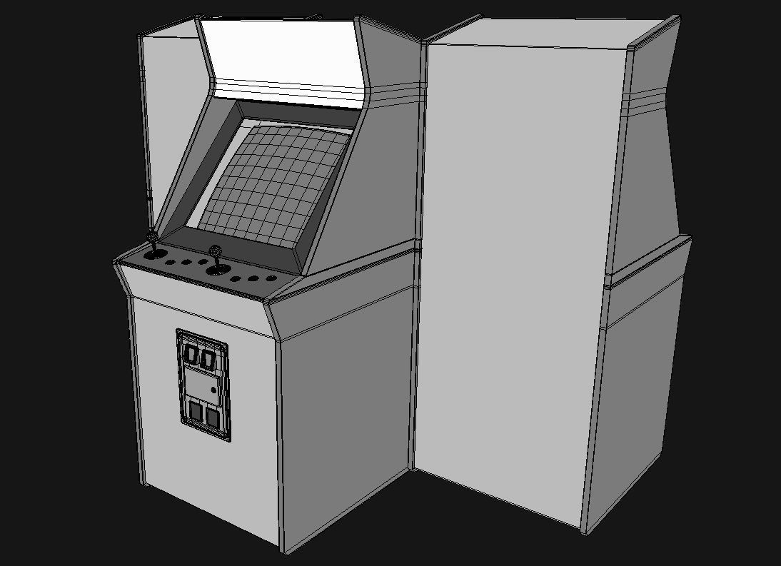 Classic Arcade Game Machines 3D model_7