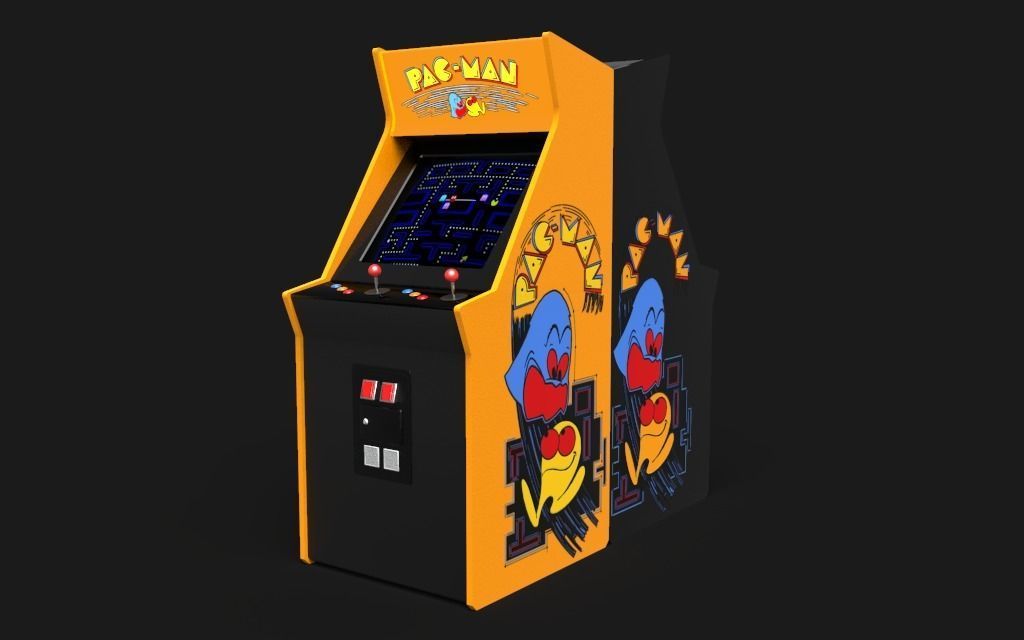 Classic Arcade Game Machines 3D model_1