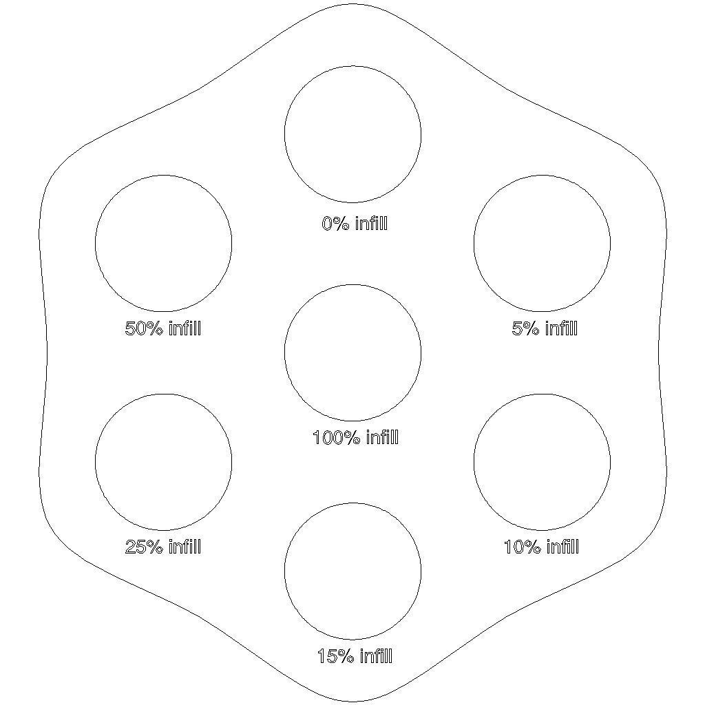 3D print infill percentage disks MakerWare profiles Free 3D print model_1