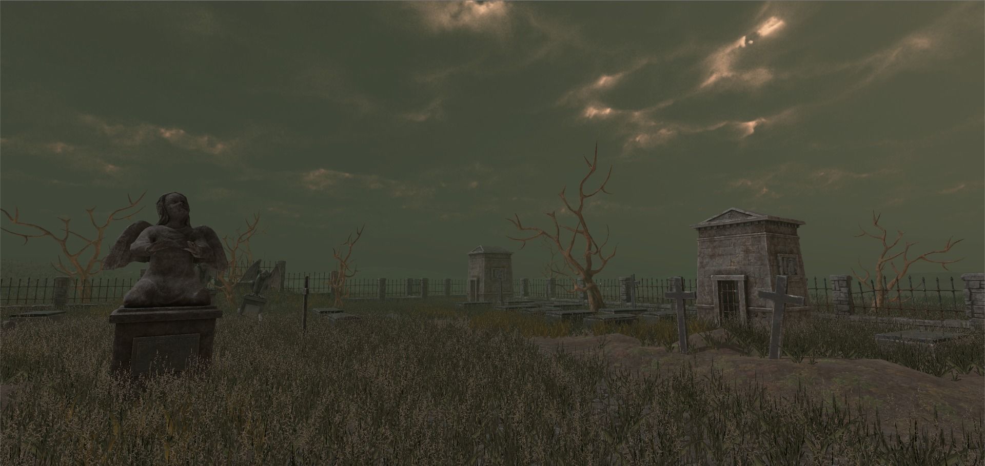 Medivel Cemetery - Full Pack Low-poly 3D model_17