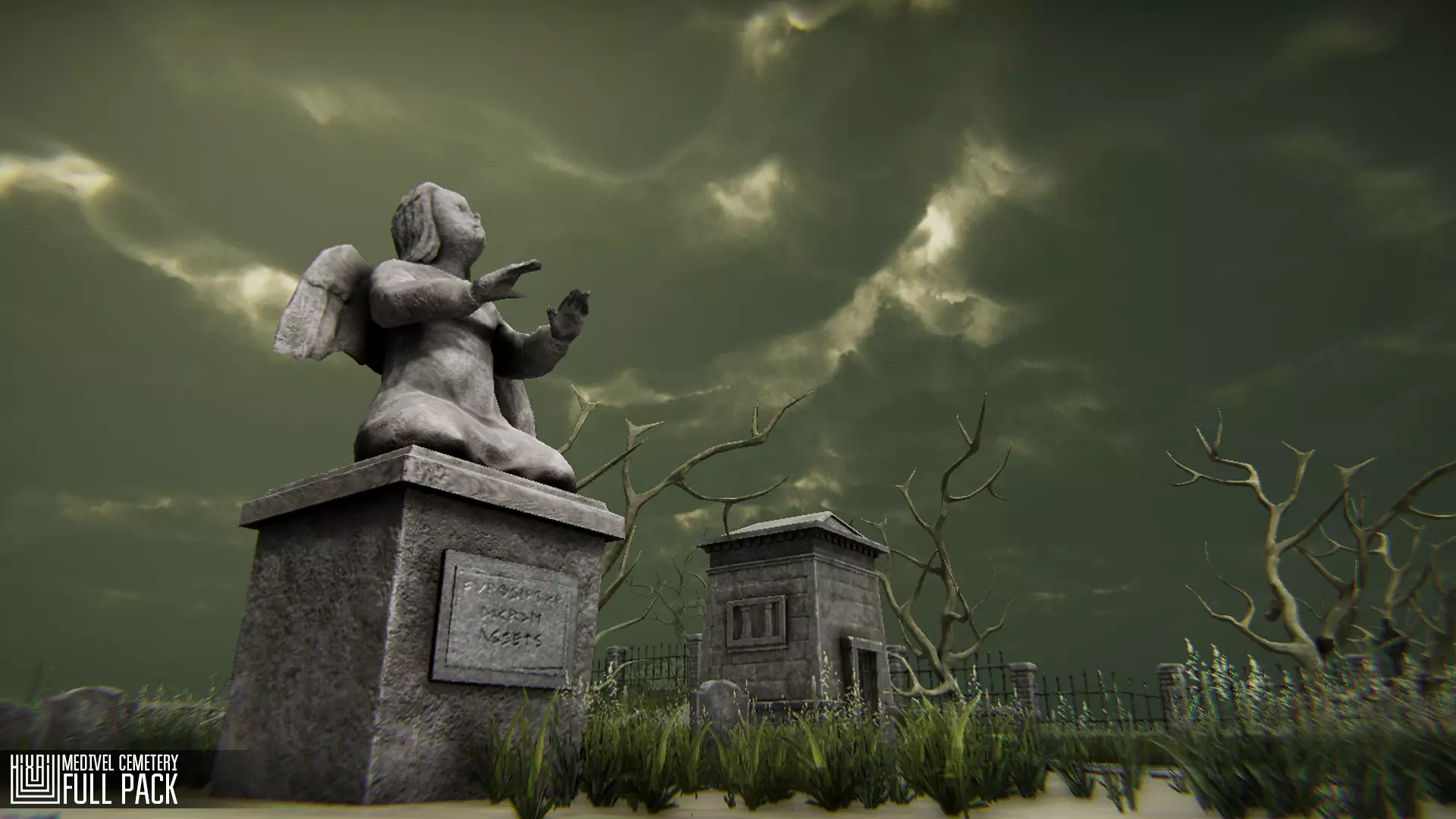 Medivel Cemetery - Full Pack Low-poly 3D model_0