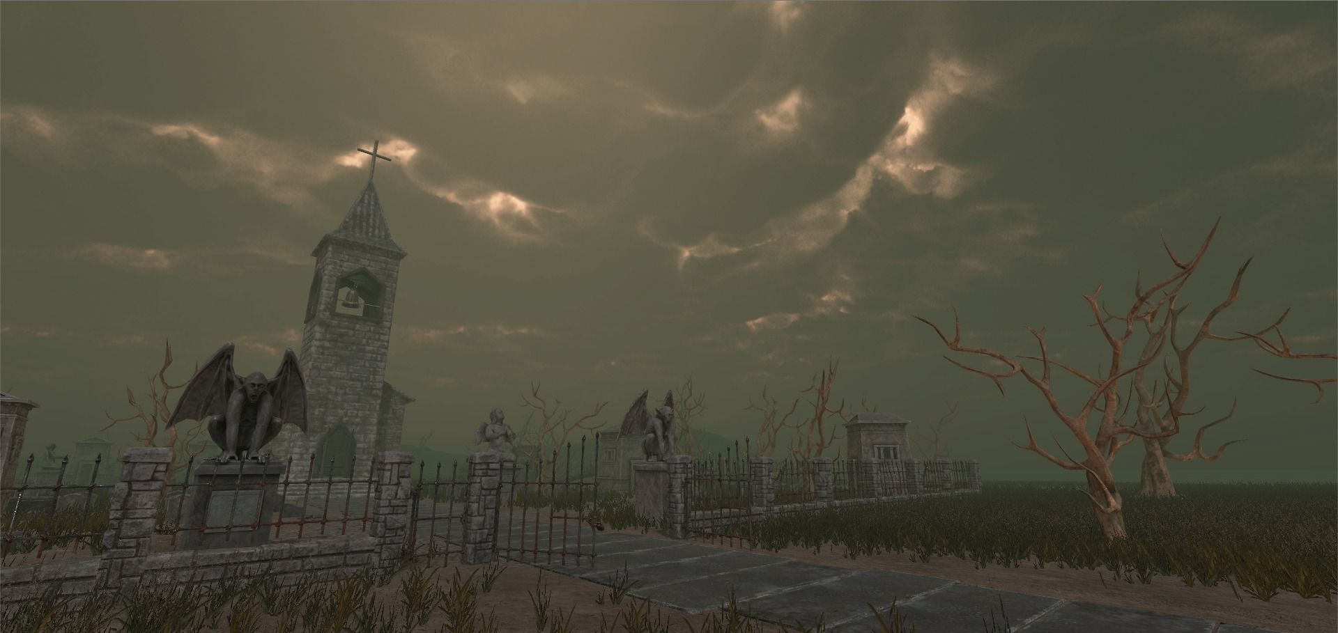 Medivel Cemetery - Full Pack Low-poly 3D model_13