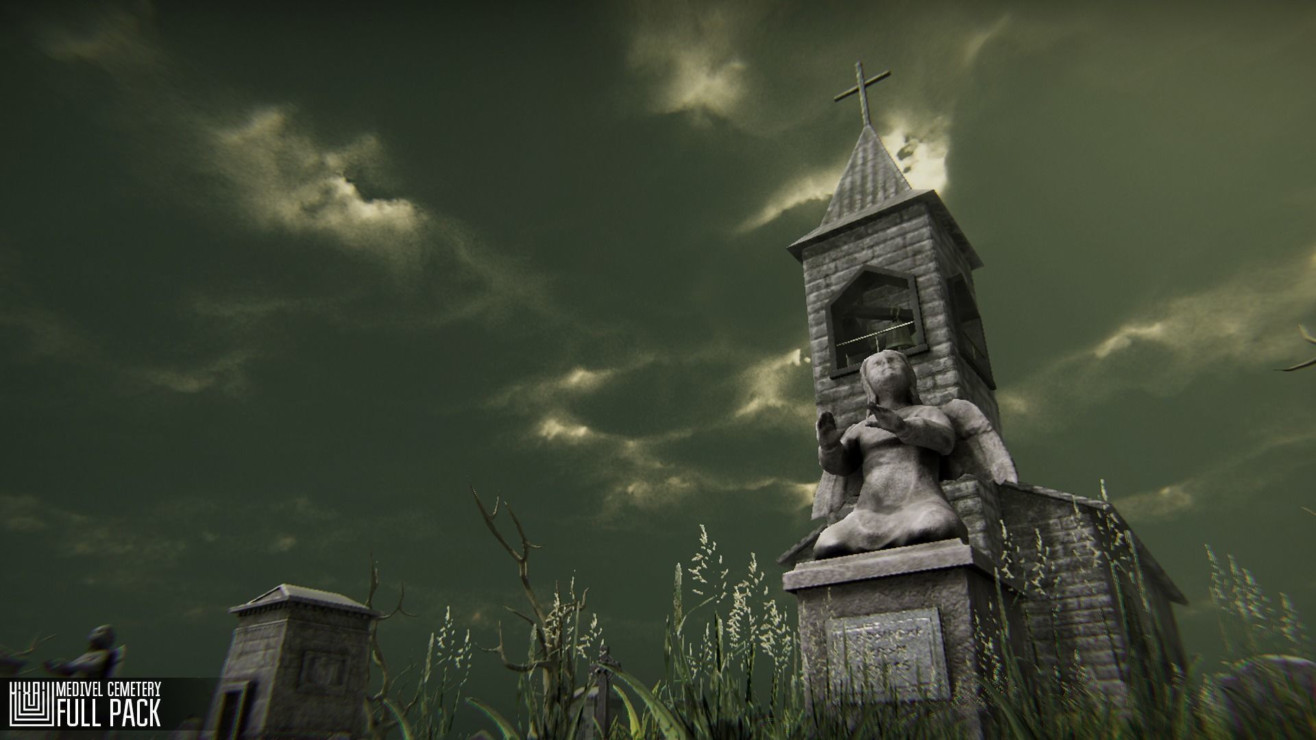 Medivel Cemetery - Full Pack Low-poly 3D model_5