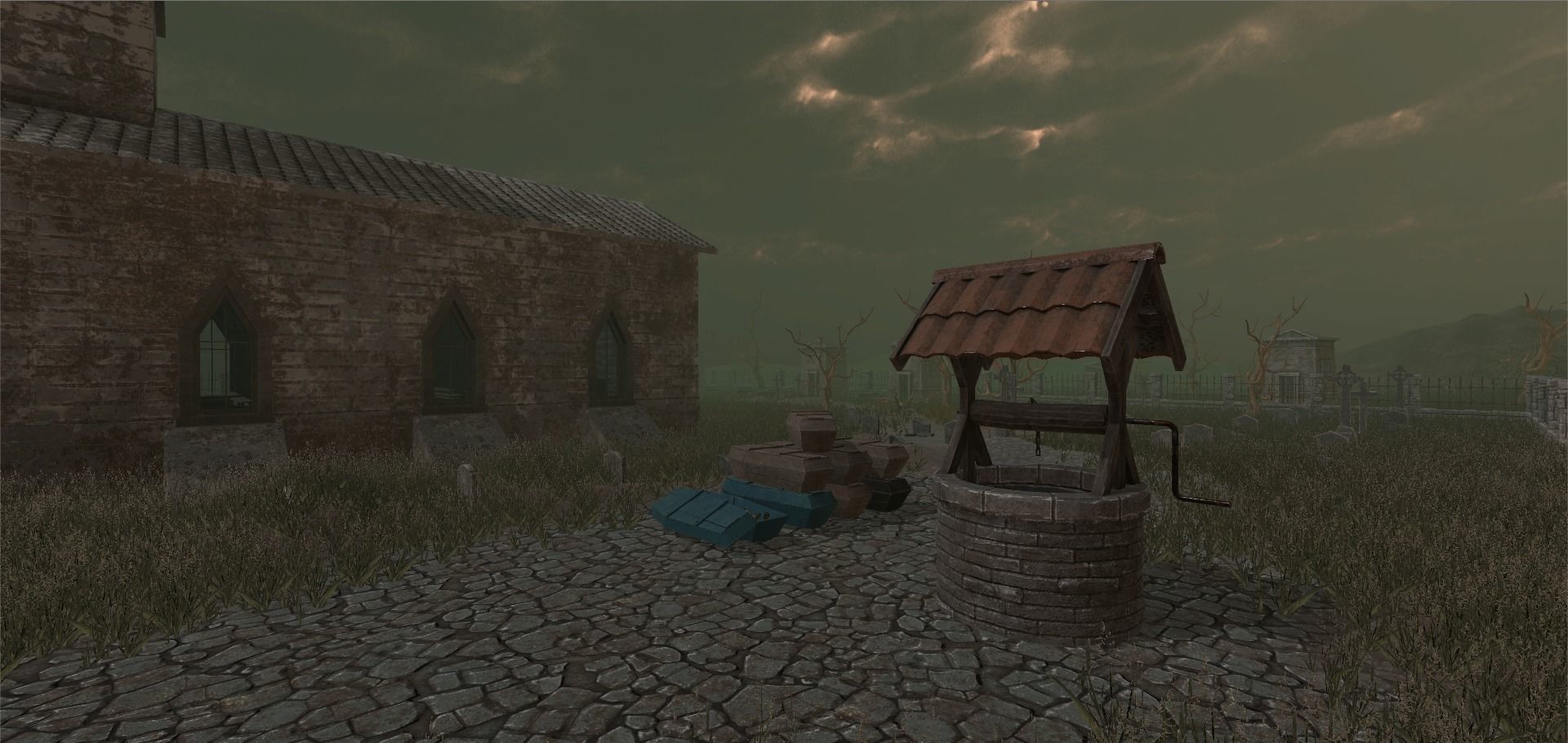 Medivel Cemetery - Full Pack Low-poly 3D model_18