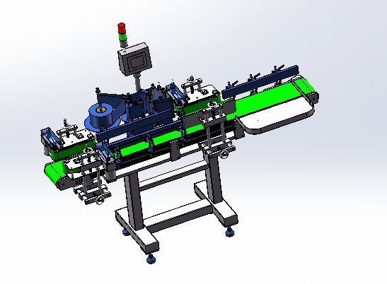 Assembly line of labeling machine 3D model_14