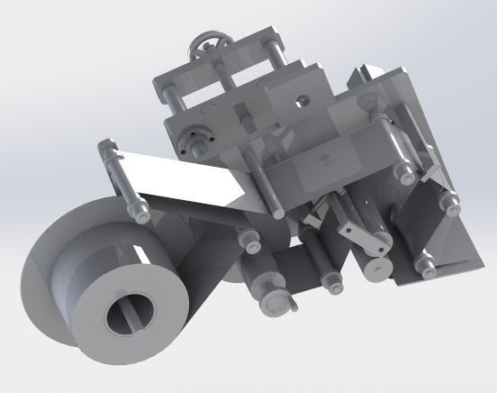 Assembly line of labeling machine 3D model_13