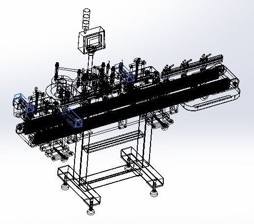 Assembly line of labeling machine 3D model_10