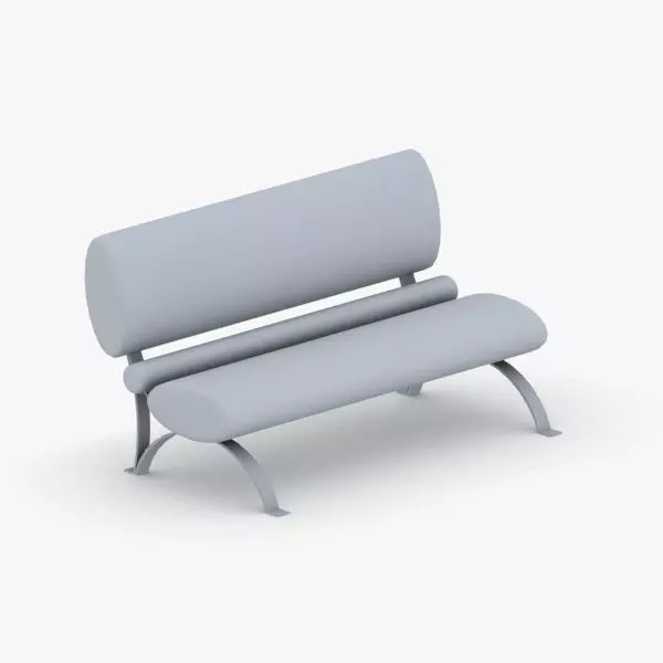 0572 - Bench Sofa Low-poly 3D model_0