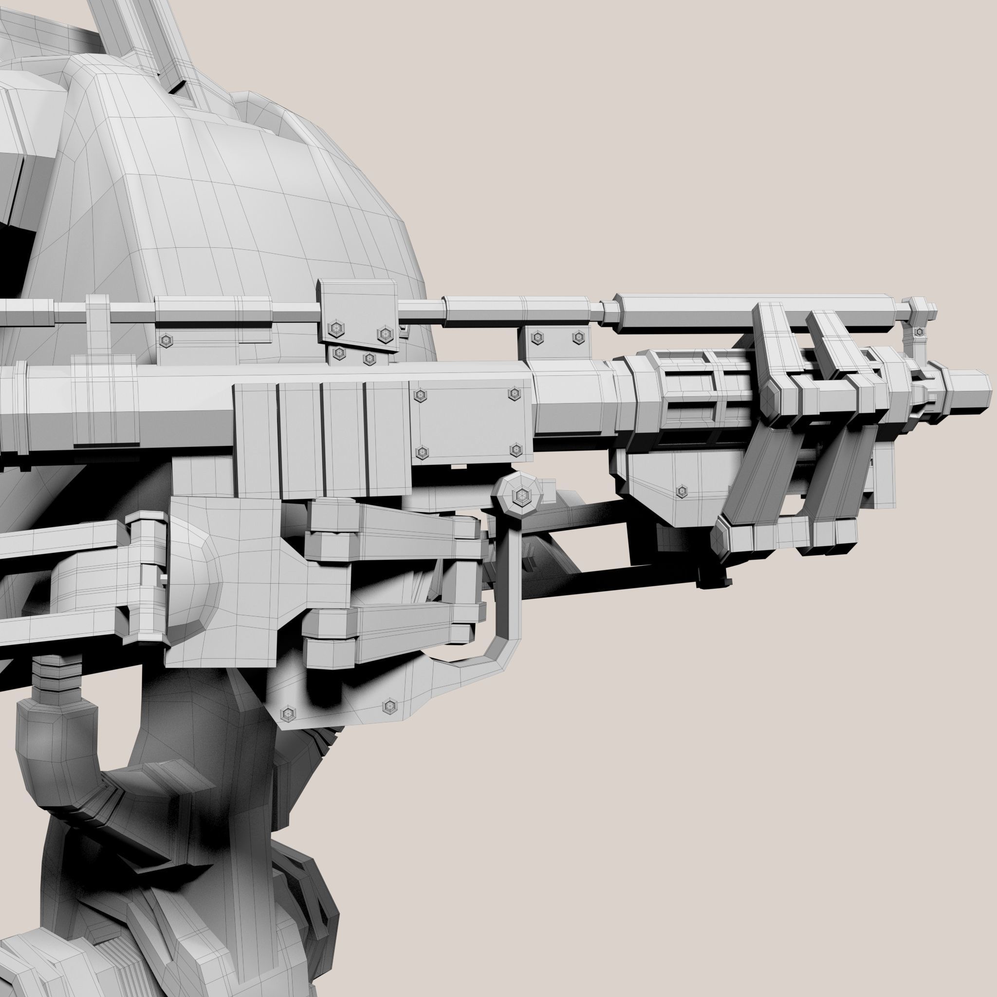 Star Wars Battle Droid Rigged 3D model_25