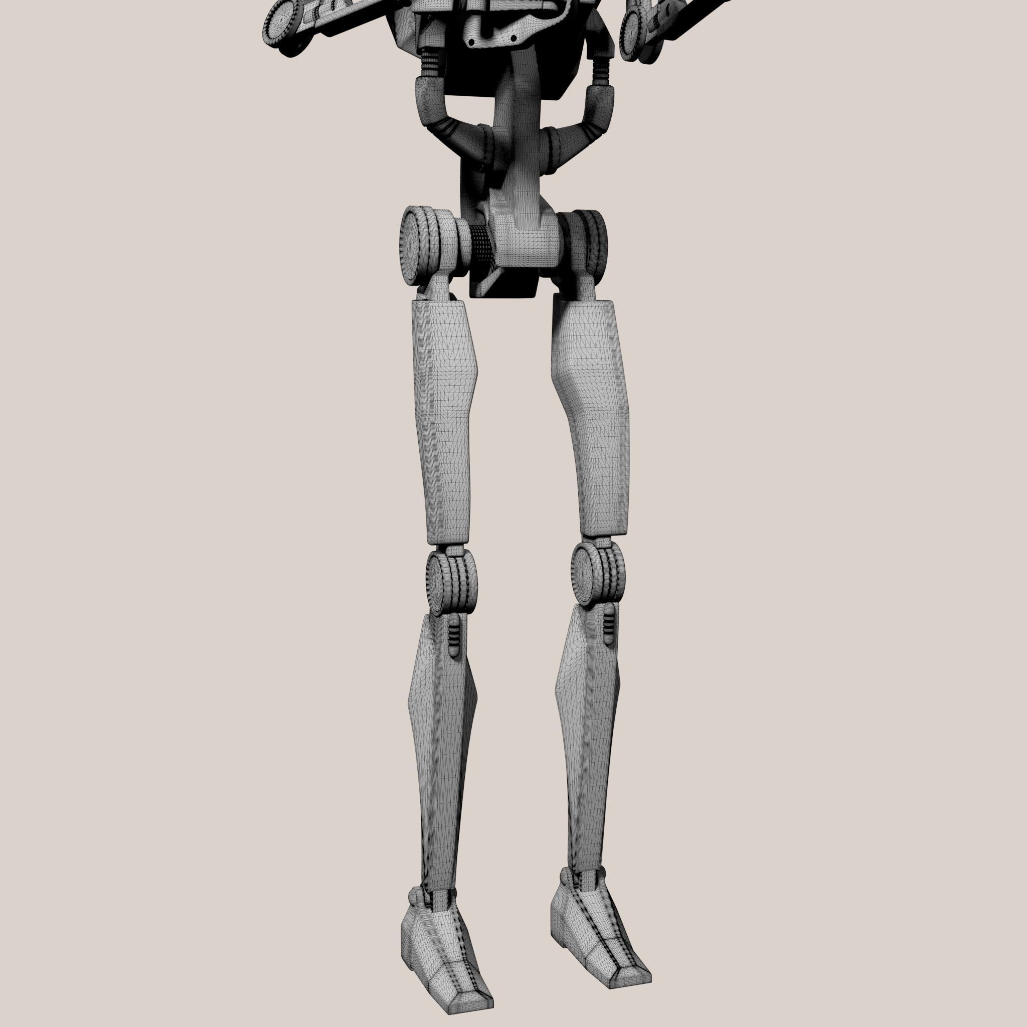 Star Wars Battle Droid Rigged 3D model_21