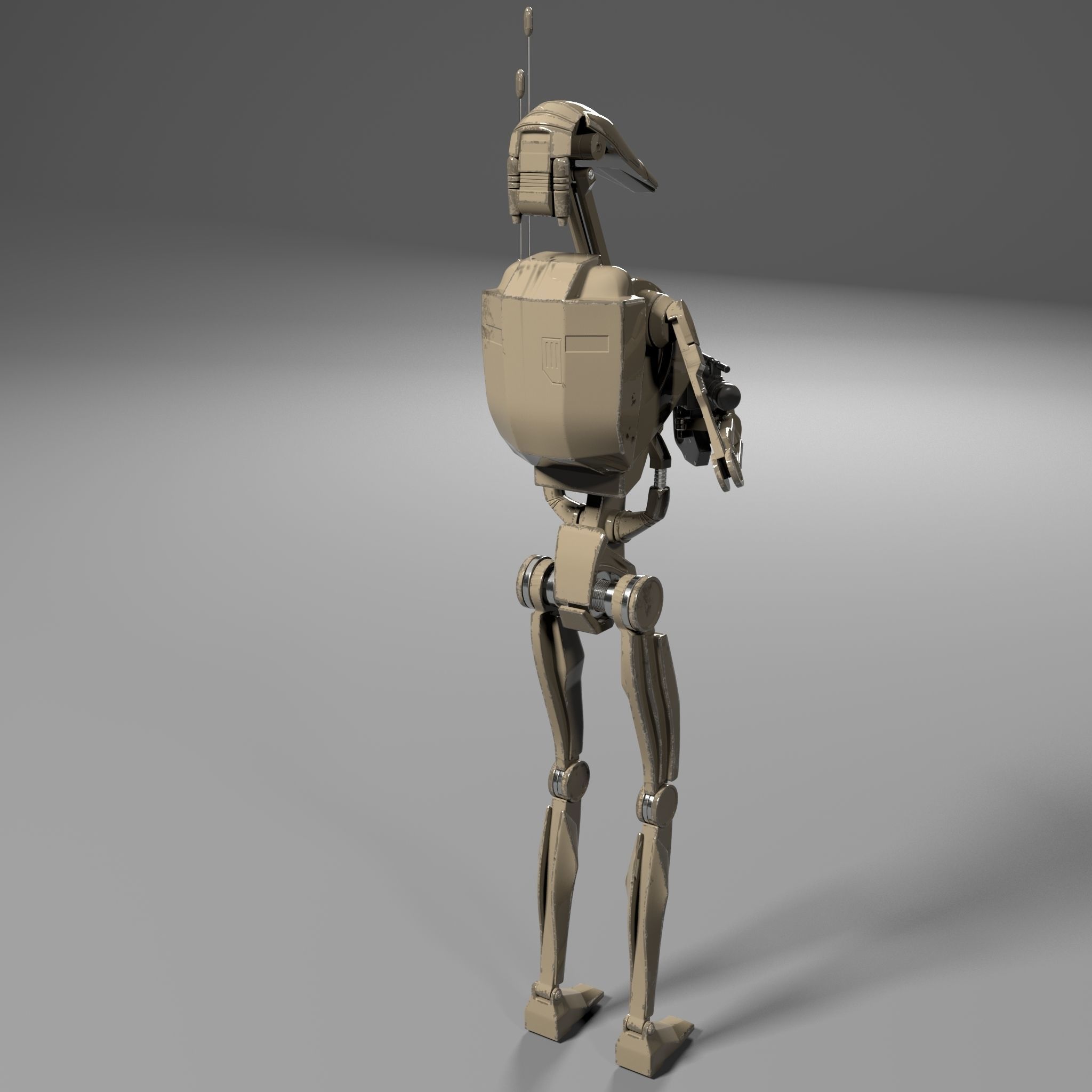 Star Wars Battle Droid Rigged 3D model_18