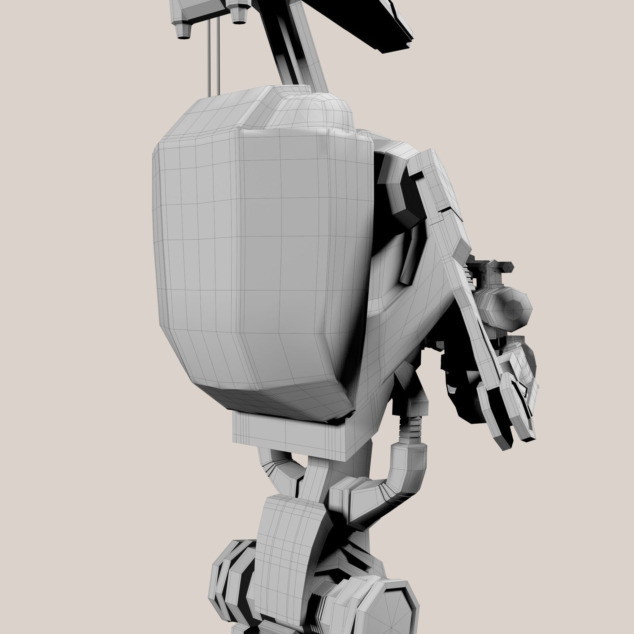 Star Wars Battle Droid Rigged 3D model_26