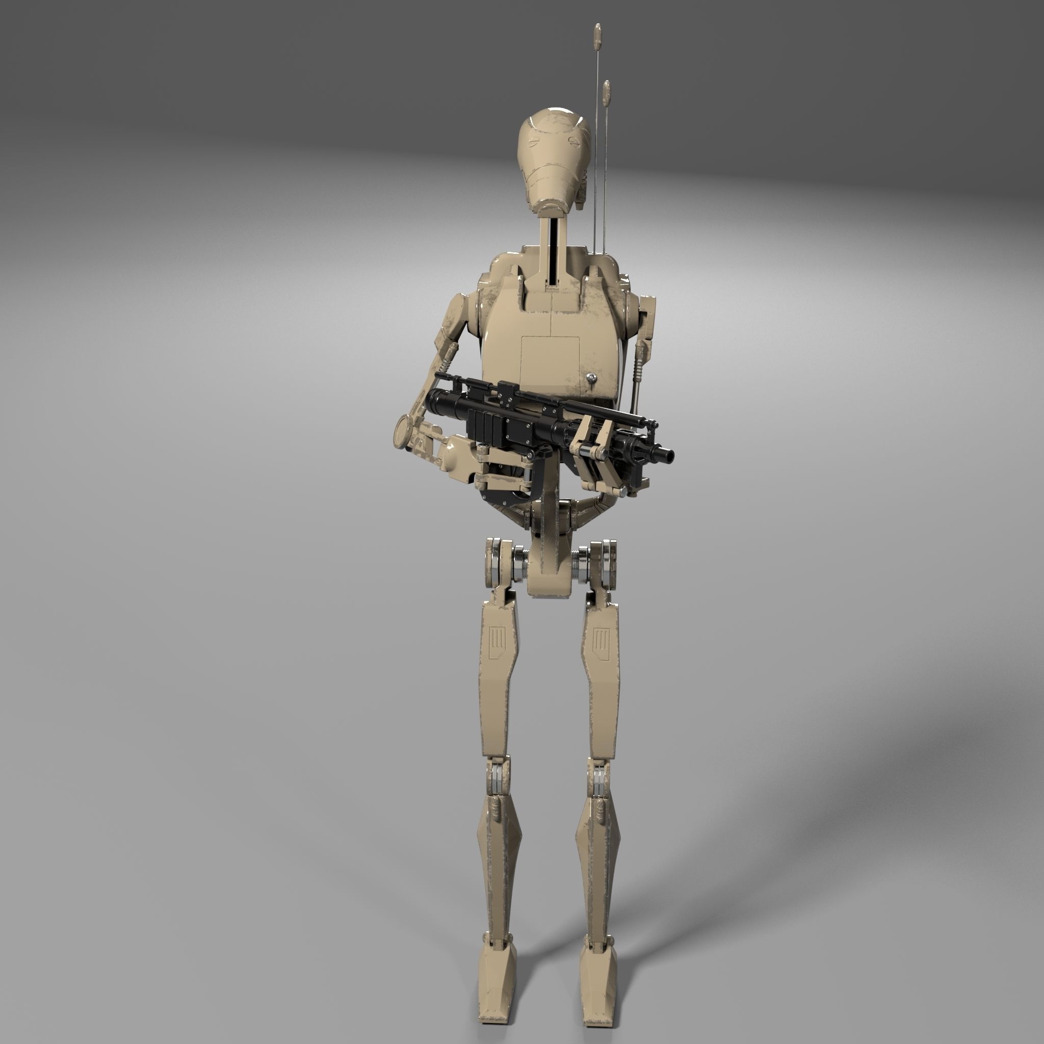 Star Wars Battle Droid Rigged 3D model_17