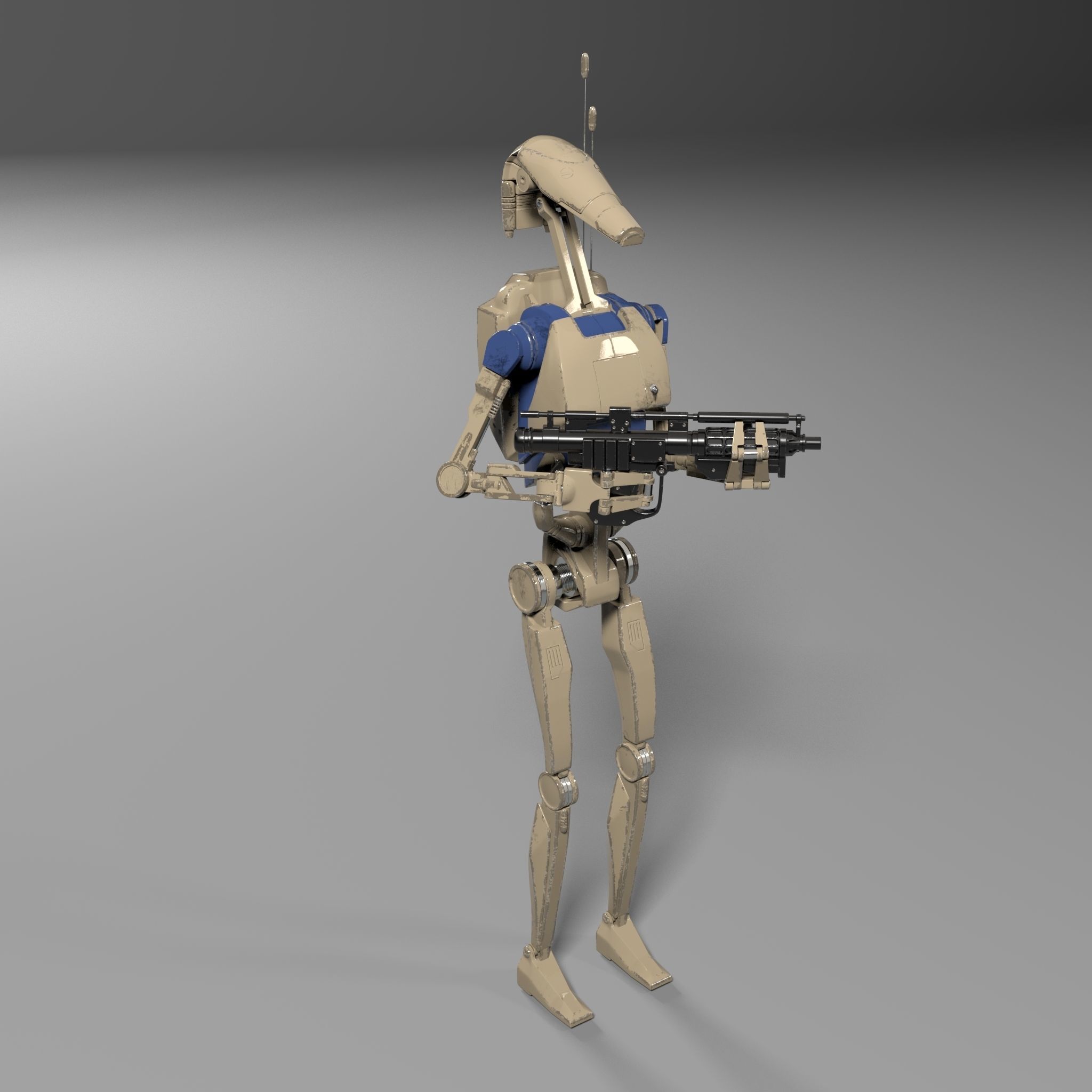 Star Wars Battle Droid Rigged 3D model_14