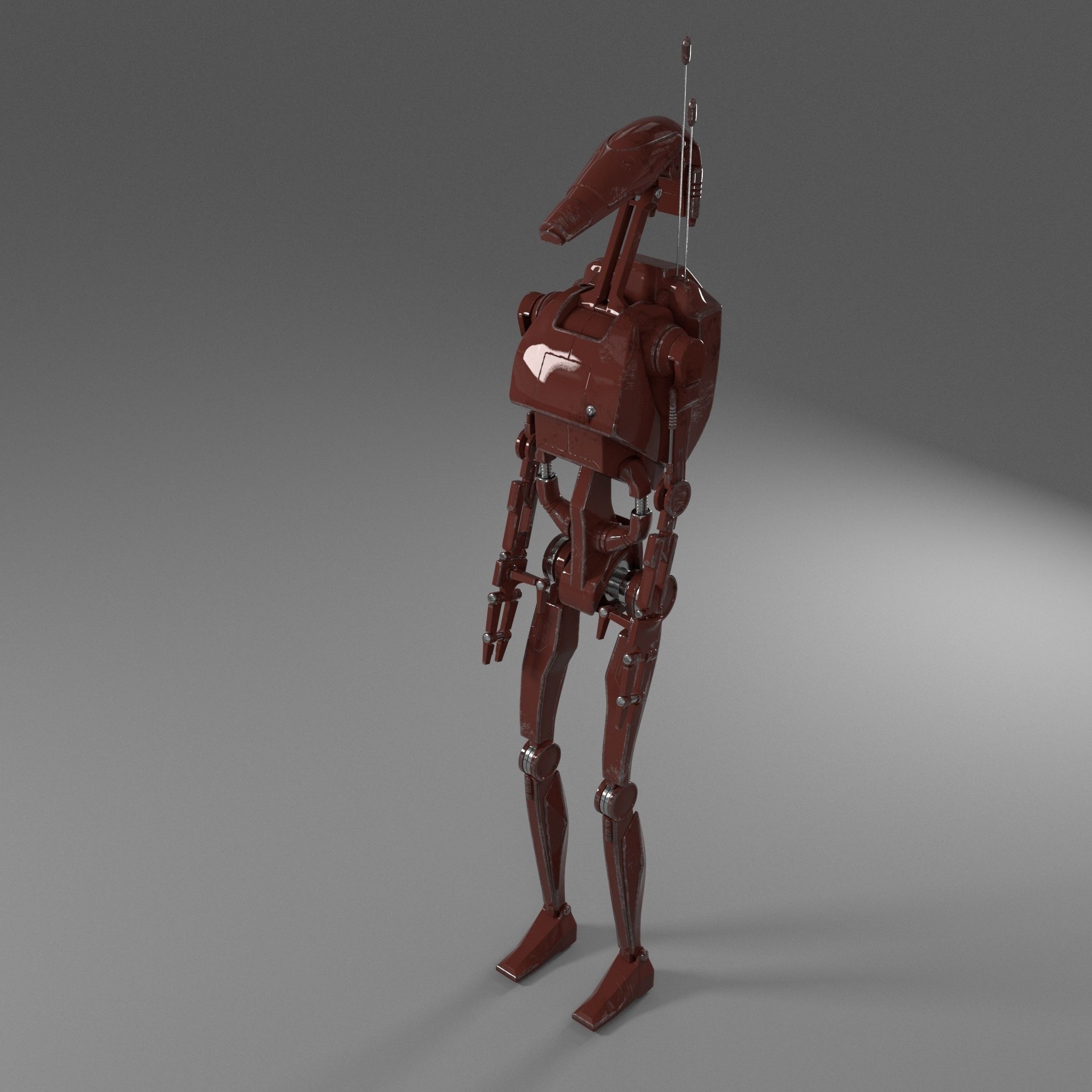 Star Wars Battle Droid Rigged 3D model_7