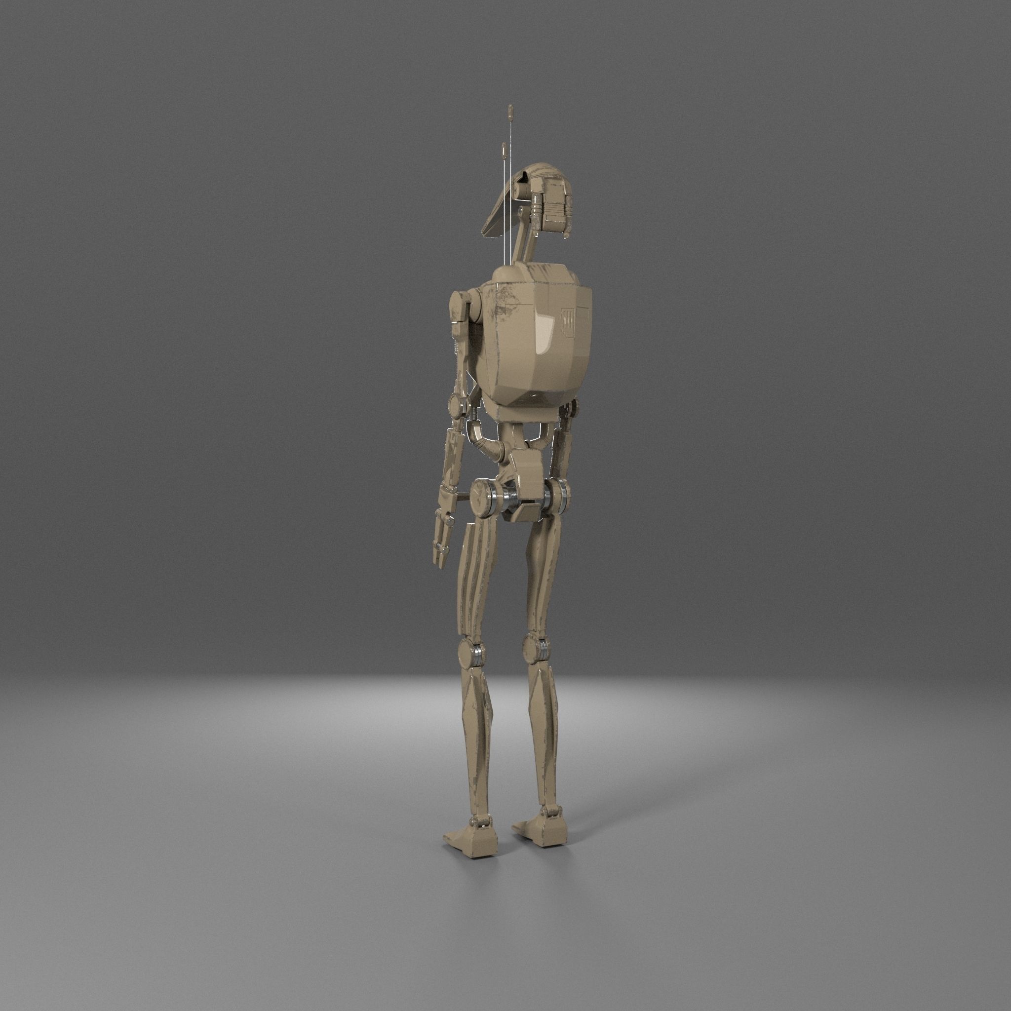 Star Wars Battle Droid Rigged 3D model_10