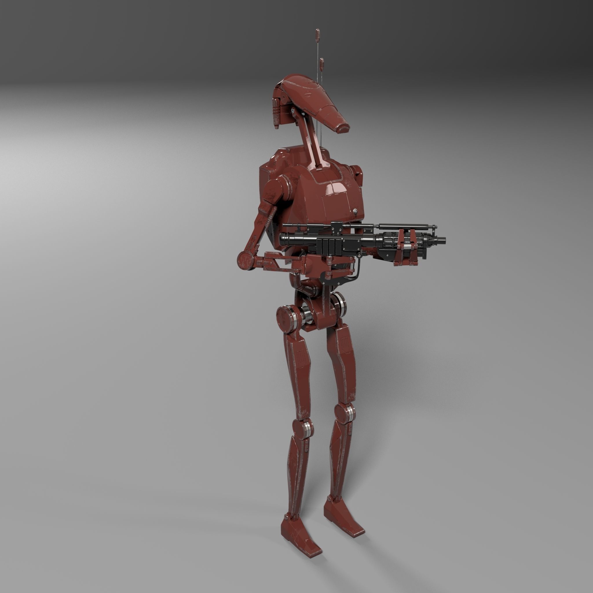 Star Wars Battle Droid Rigged 3D model_16