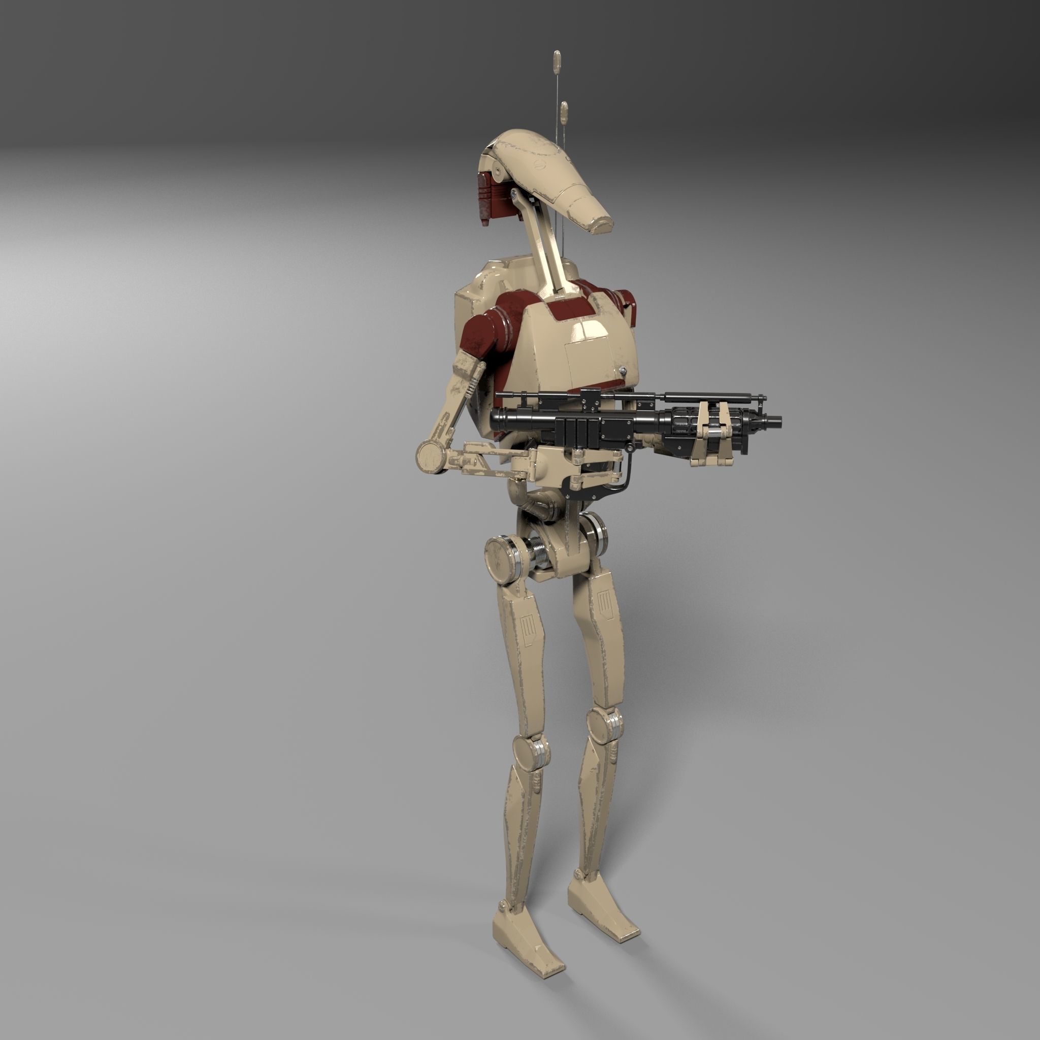 Star Wars Battle Droid Rigged 3D model_15