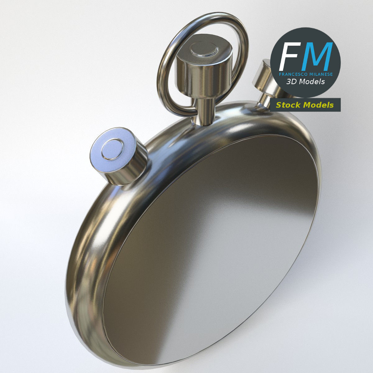 Stopwatch 3D model_5