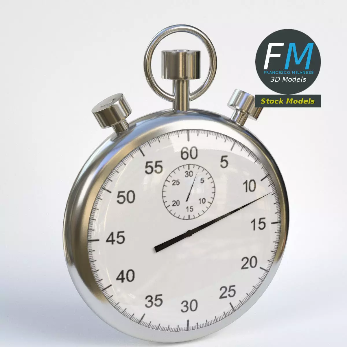 Stopwatch 3D model_0