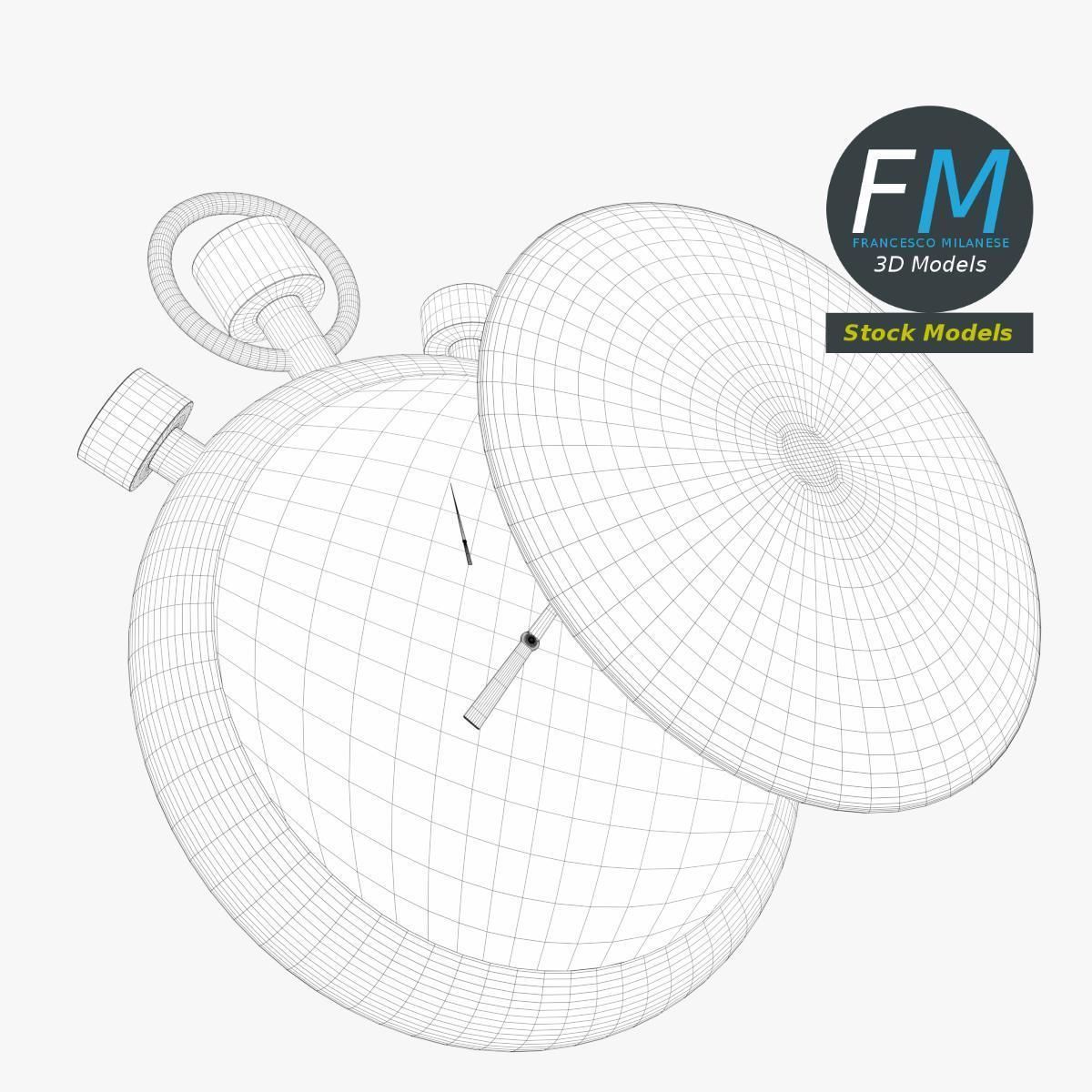 Stopwatch 3D model_7
