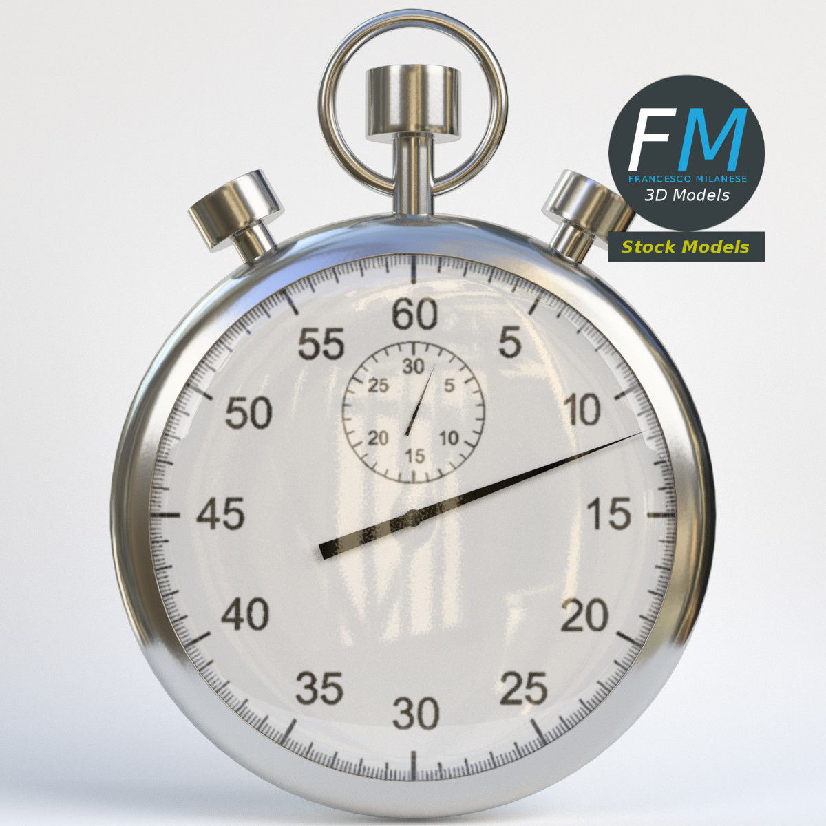 Stopwatch 3D model_3