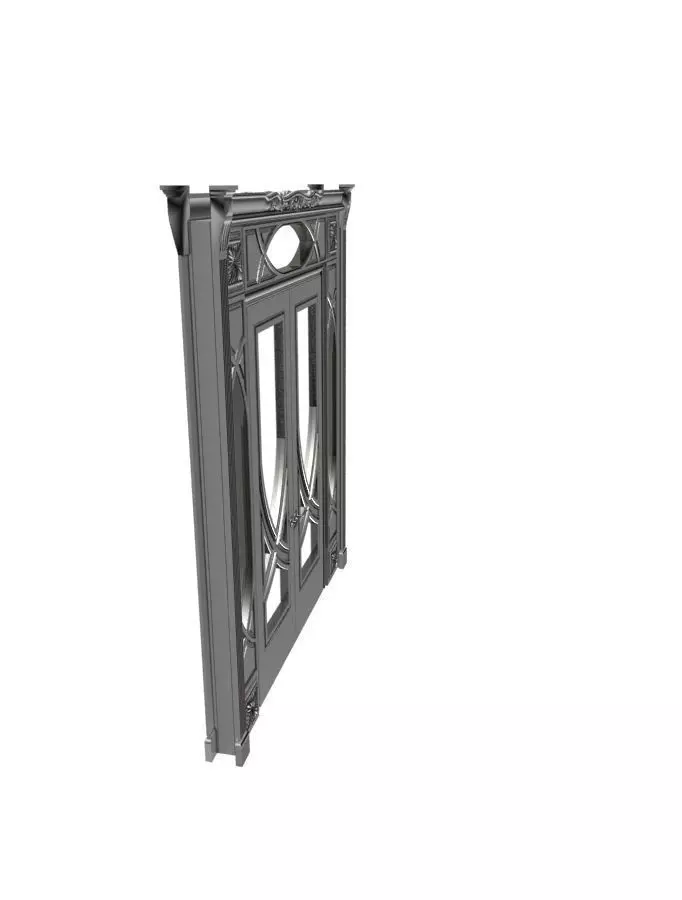 Door model ornate frame 3D model_0
