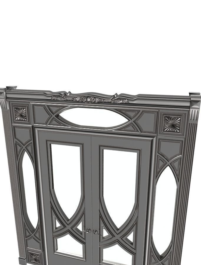 Door model ornate frame 3D model_2