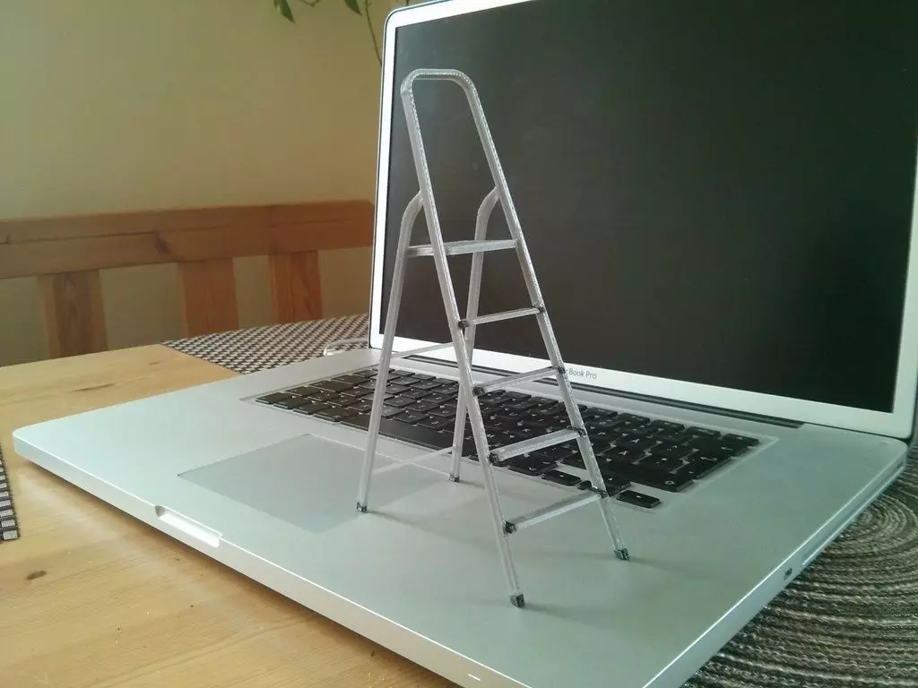 3D-printable scale model of a ladder Free 3D print model