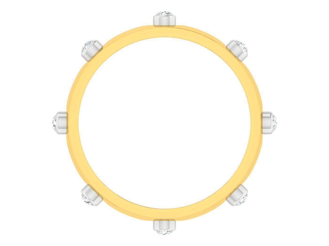 Golden ring with diamonds 3D print model 47 3D print model_3