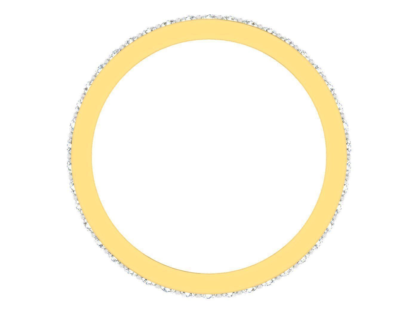 Golden ring with diamonds 3D print model 64 3D print model_3