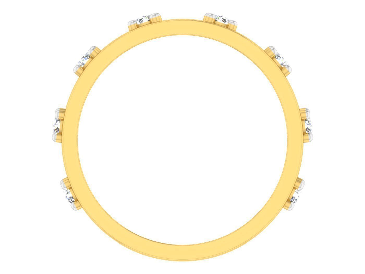 Golden ring with diamonds 3D print model 71 3D print model_3