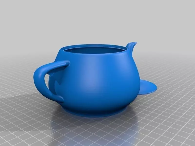 FFF 3D-printable Utah Teapot with separate lid Free 3D print model_0