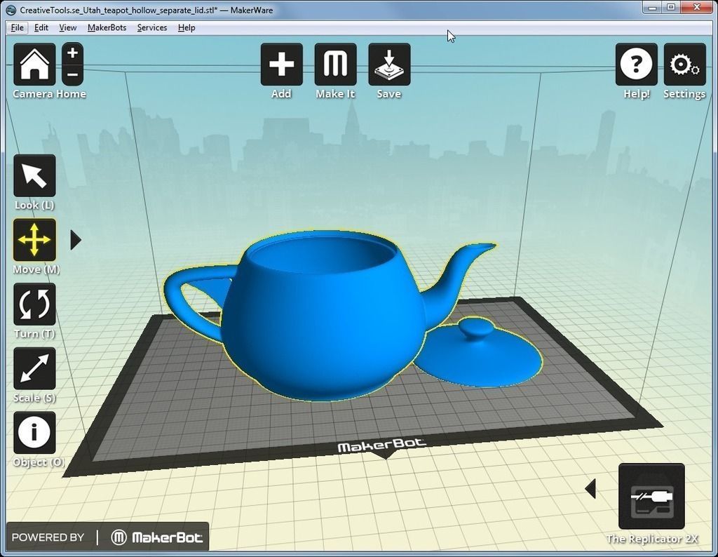 FFF 3D-printable Utah Teapot with separate lid Free 3D print model_3