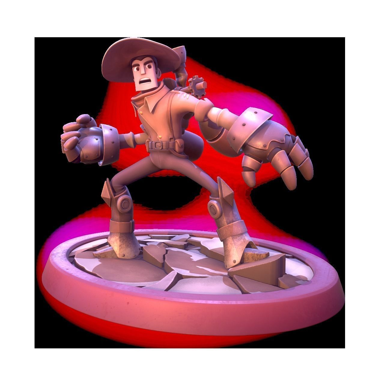 Steam cowboy 3D print model_1