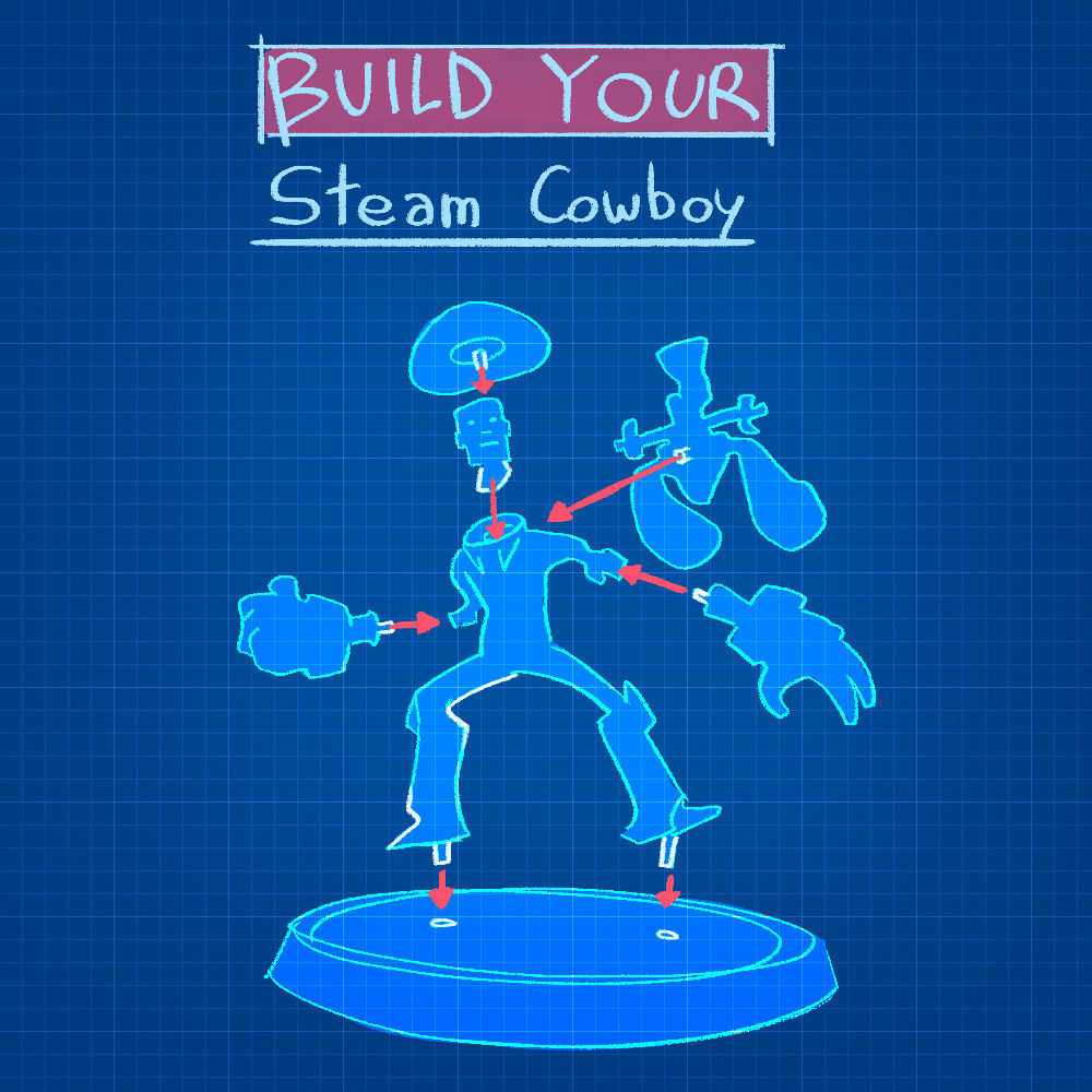 Steam cowboy 3D print model_4
