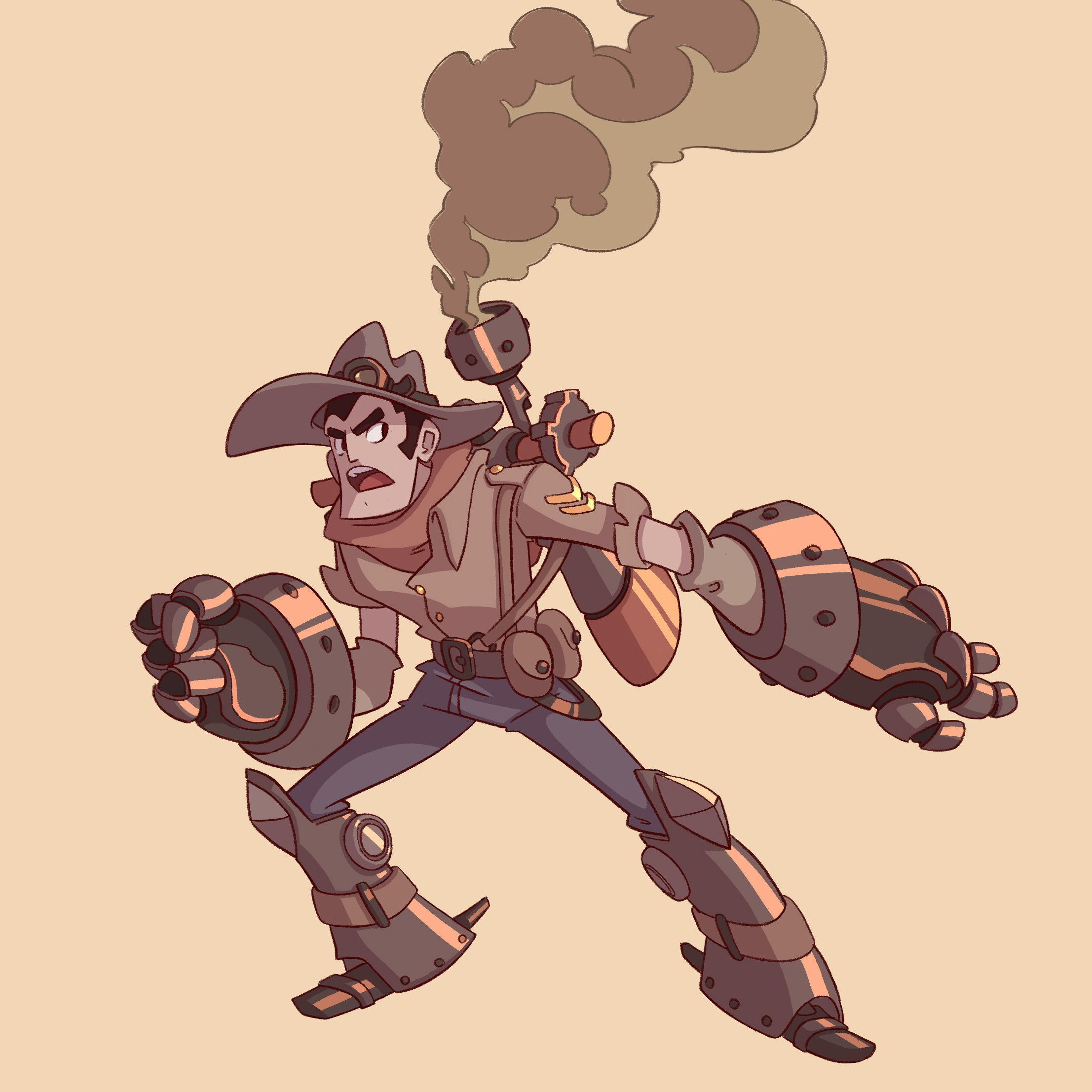 Steam cowboy 3D print model_3