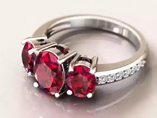 kengkod63 three stone ring with rubies and diamonds
