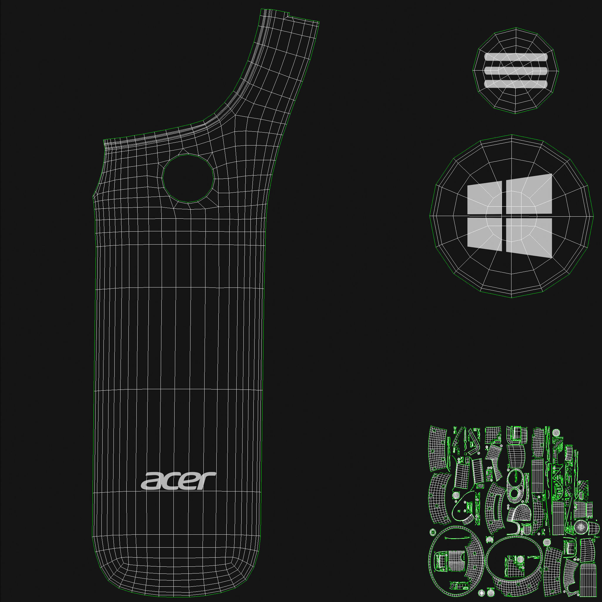 Acer Windows Mixed Controllers 3D model_25