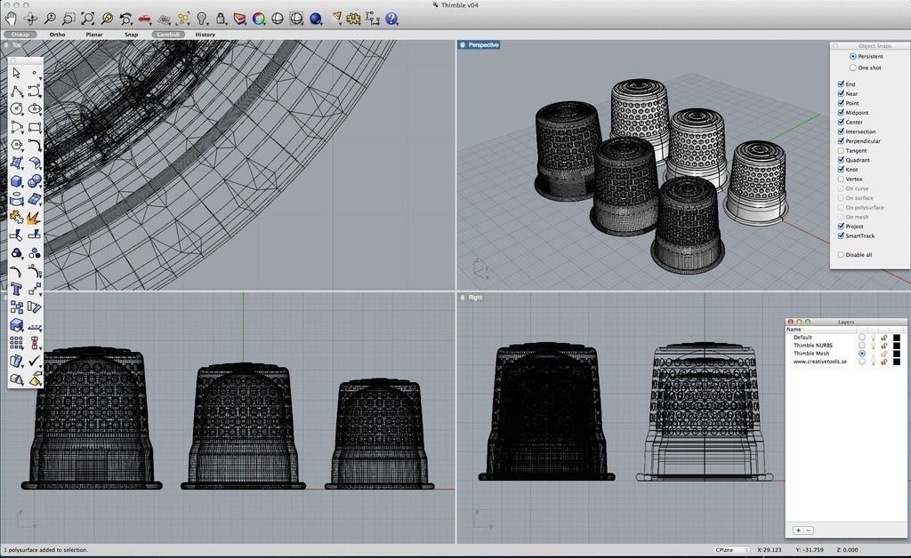 3D-printable Thimble - 14 16 18 mm Free 3D print model_1