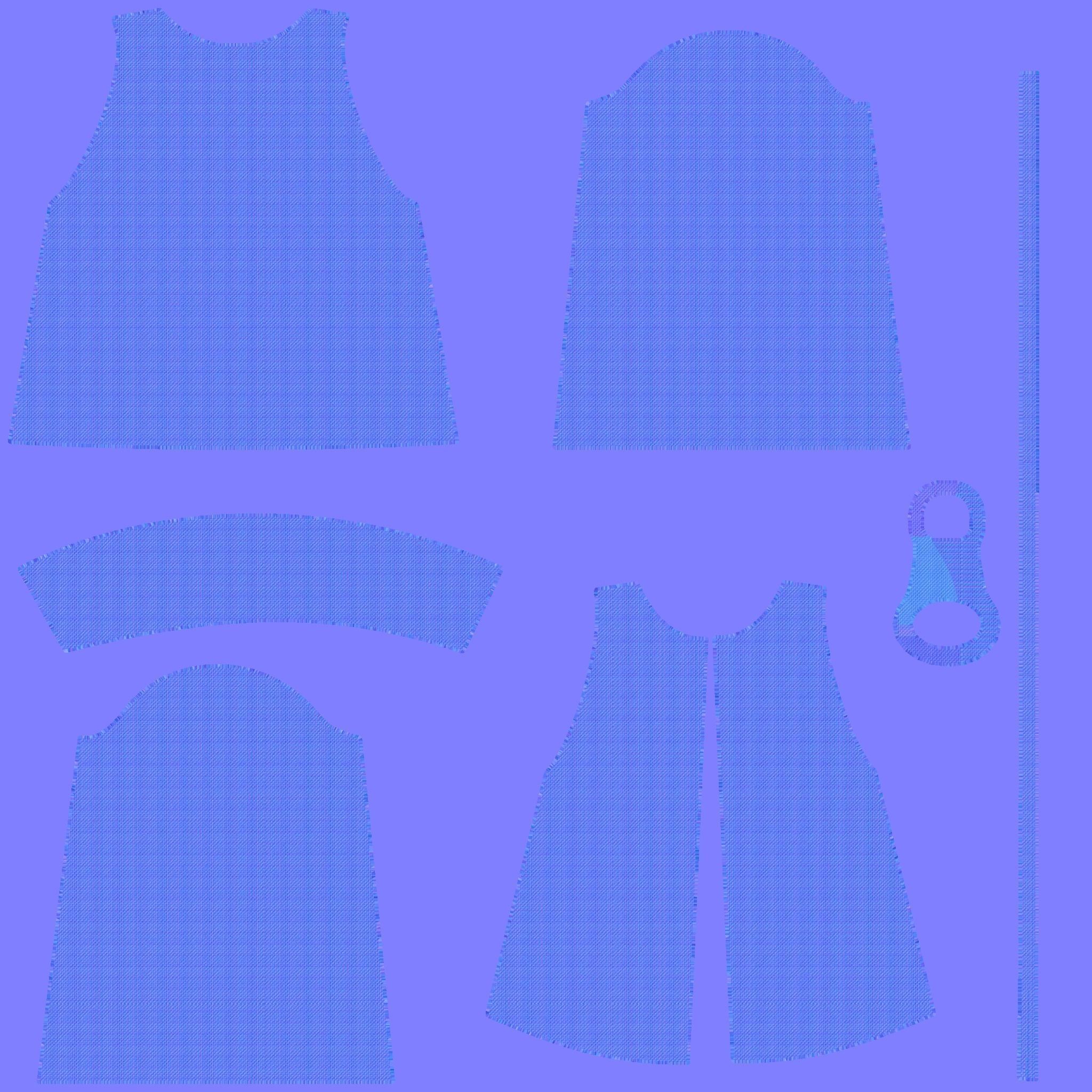 Short coat model 3D model_7