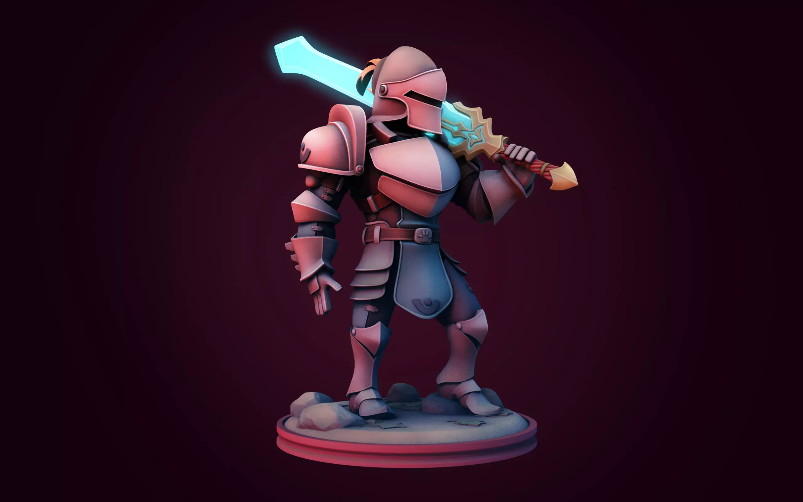 Energy knight 3D print model_0